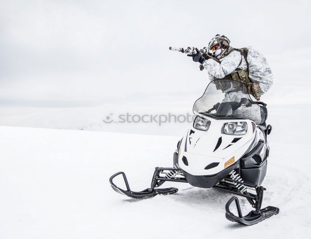 Similar – Image, Stock Photo Man with motorcycle in snowy highlands