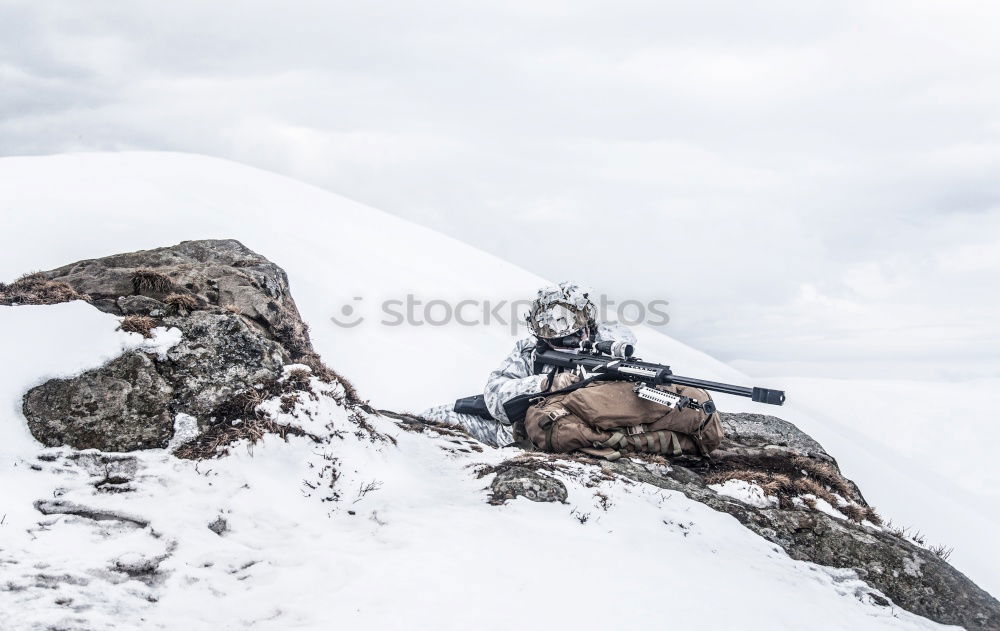 Similar – Image, Stock Photo Man with motorcycle in snowy highlands