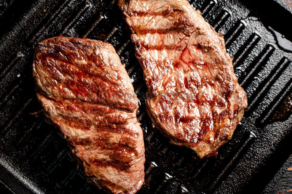 Similar – Image, Stock Photo Grilled steak Meat Nature
