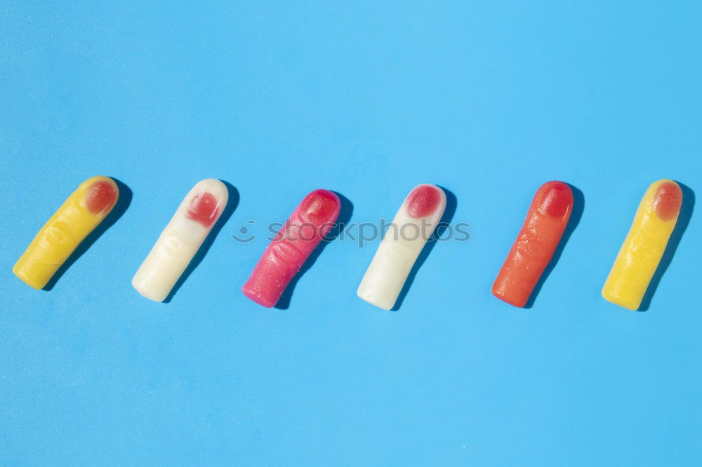 Similar – Image, Stock Photo Two capsule-shaped red and white pills made of paper