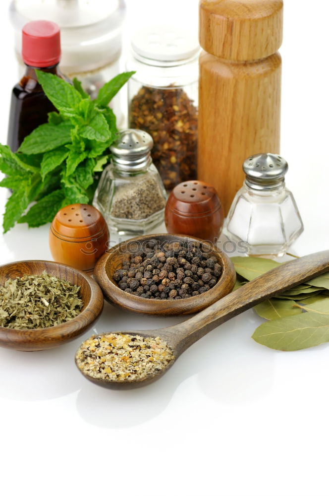 Similar – Image, Stock Photo Spices and oil on table