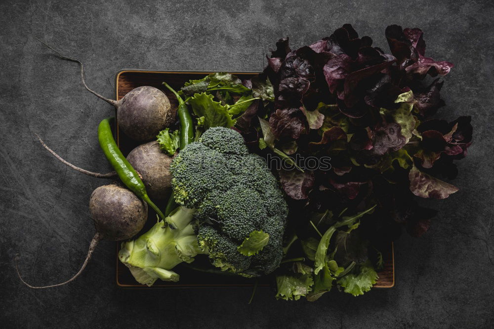 Similar – Image, Stock Photo fresh broccoli in a brown wicker basket