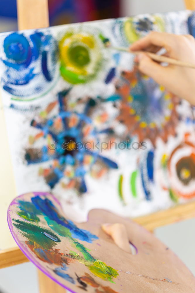 Similar – Image, Stock Photo kita painting lesson Child