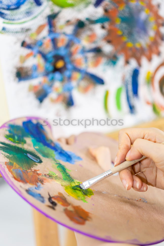 Similar – Image, Stock Photo kita painting lesson Child