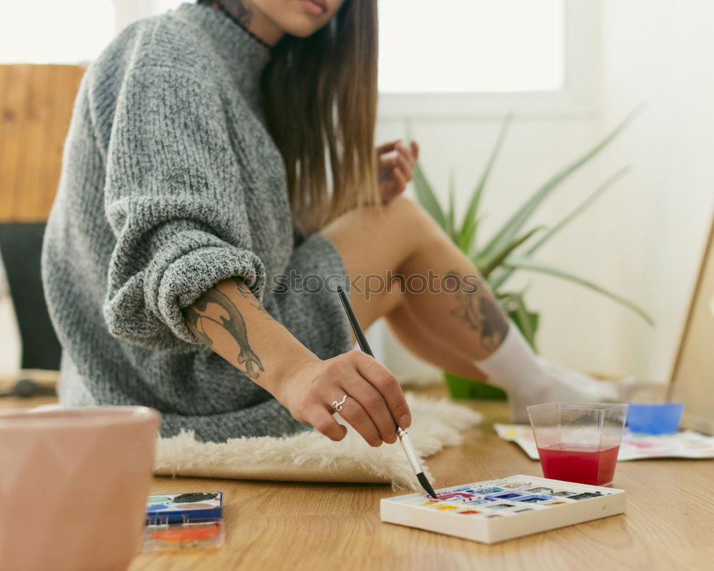 Similar – Image, Stock Photo Pretty woman sitting on chair