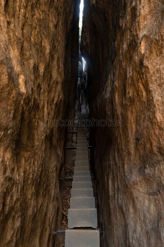 Similar – Image, Stock Photo no way out Mountain Hiking