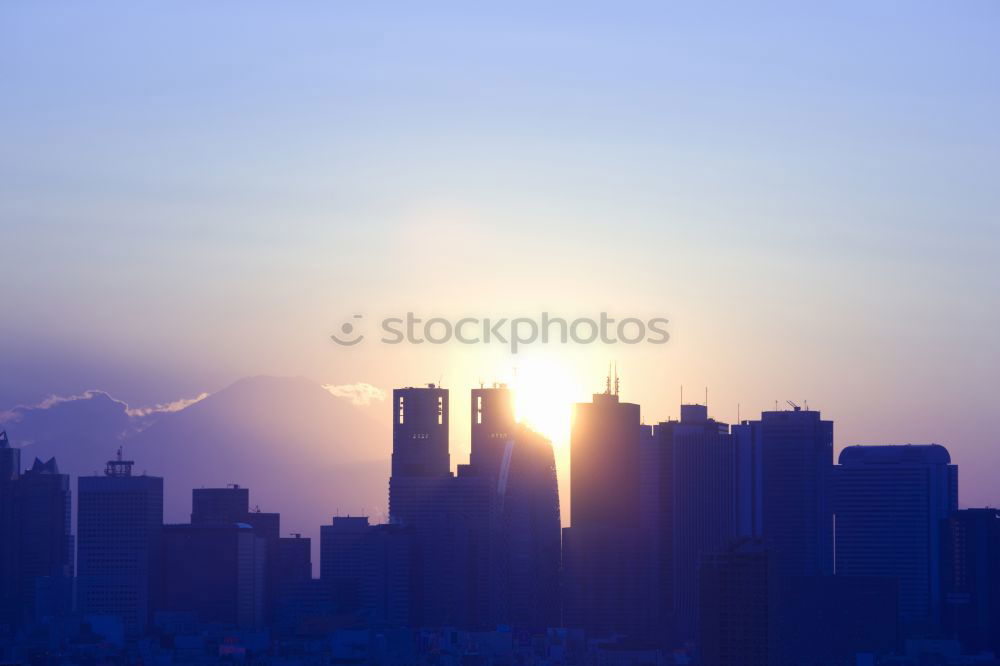 Similar – Image, Stock Photo Sunset over Manhattan Red