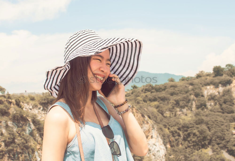 Similar – Image, Stock Photo Portrait of a young woman at Lake Garda