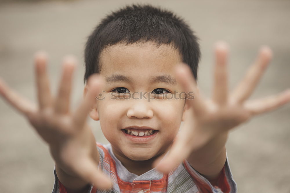 Similar – Image, Stock Photo Cute kids have fun on the sandy beach in summer