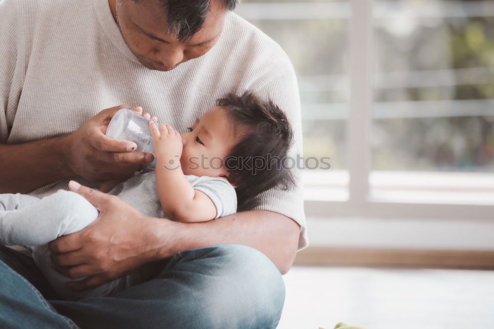 Similar – indoor portrait of happy mother and child son