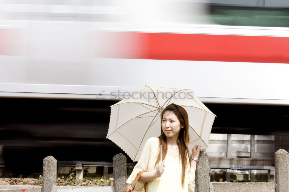 Similar – Image, Stock Photo Young woman with face mask and dog traveling by train.Train travel during pandemic