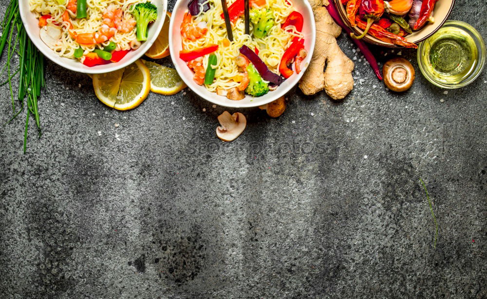 Similar – Steamed healthy vegetables in saucepan with ingredients