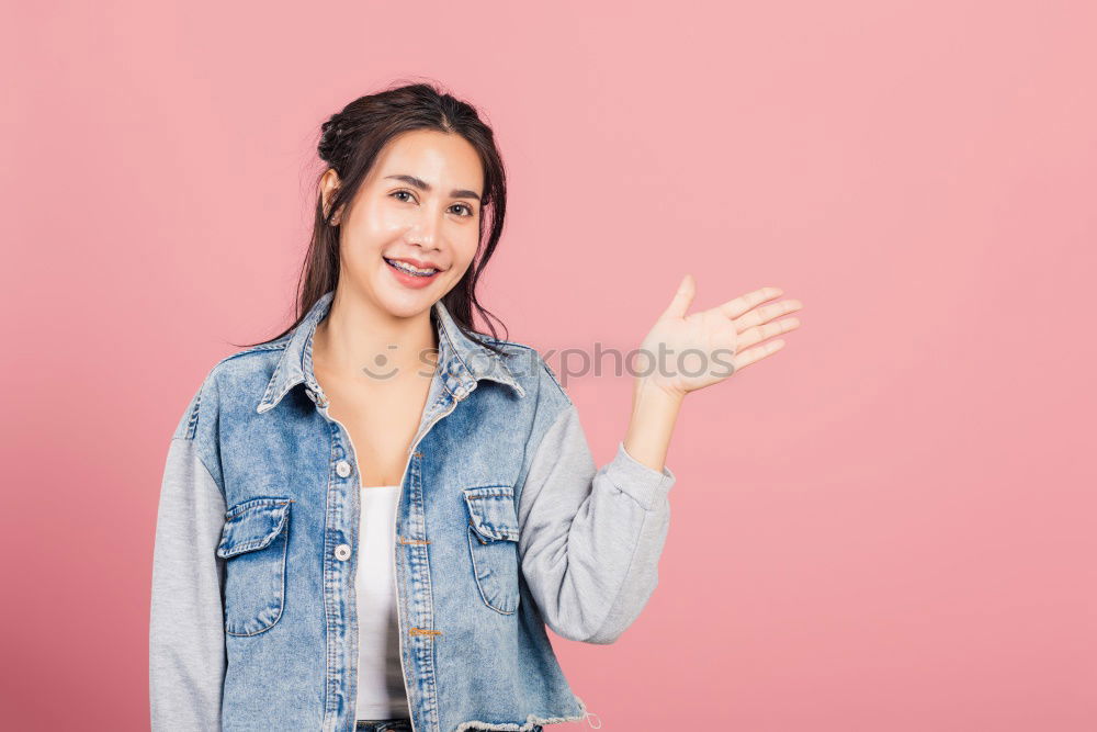 Similar – Delighted woman with eyes closed