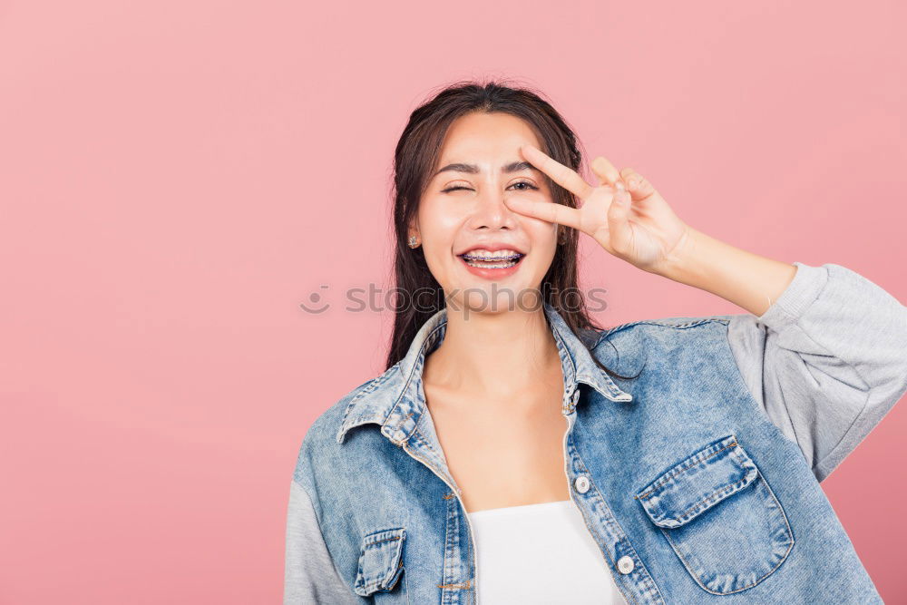 Similar – Delighted woman with eyes closed