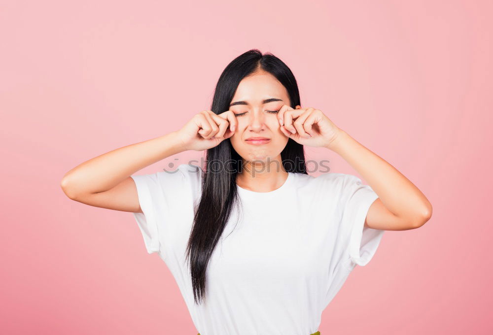 Similar – Delighted woman with eyes closed