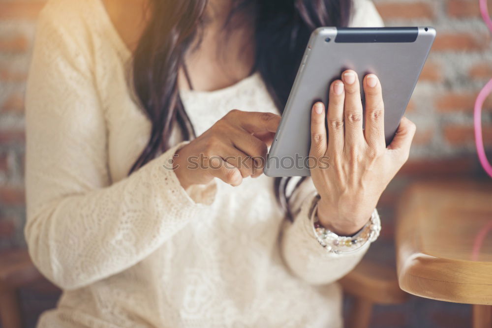 Similar – Woman hands holding credit card and smartphone