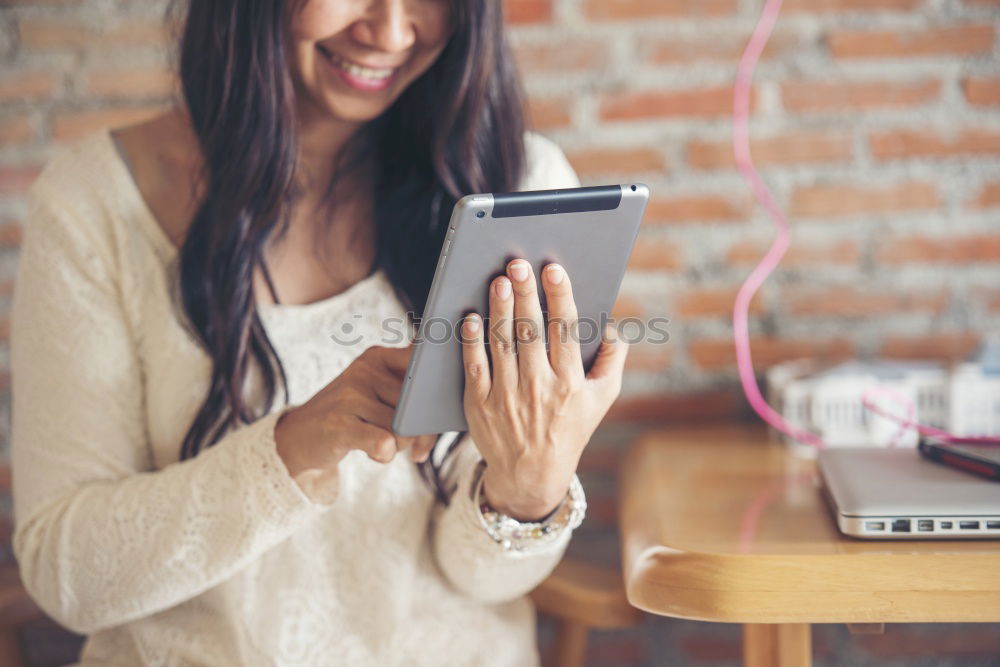 Similar – Woman hands holding credit card and smartphone