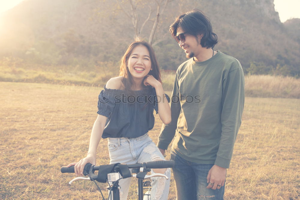 Similar – Image, Stock Photo Couple drinking wine in nature