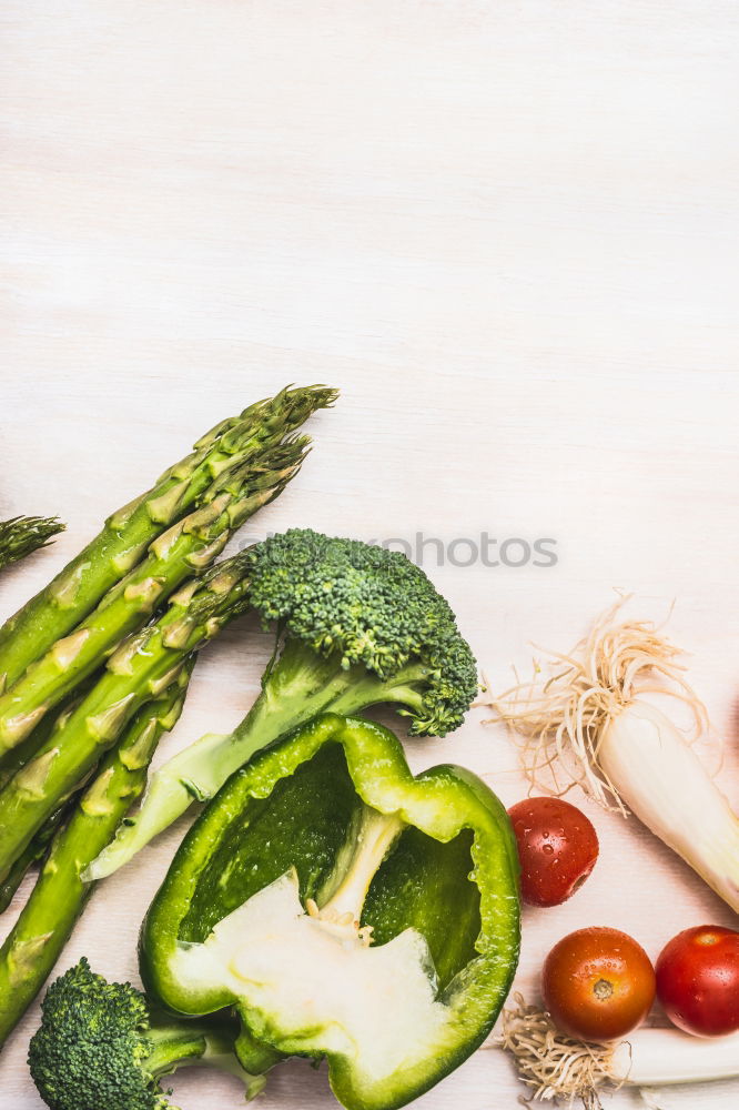 Image, Stock Photo Asparagus with vegetables on a white background