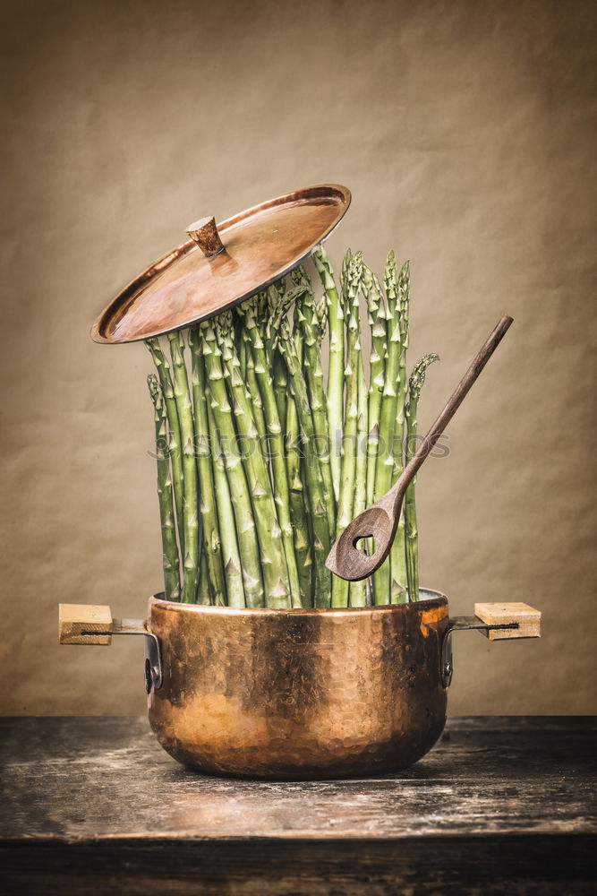 Image, Stock Photo Green asparagus in a saucepan