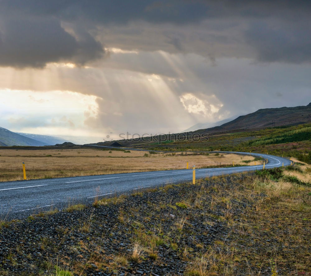 Similar – Image, Stock Photo Rural road through fields