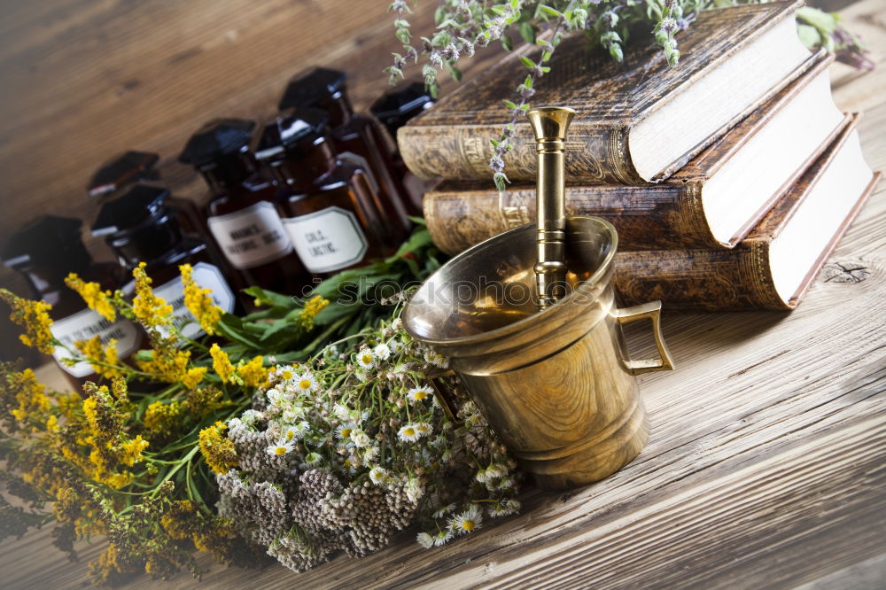 Similar – Image, Stock Photo Spices and oil on table