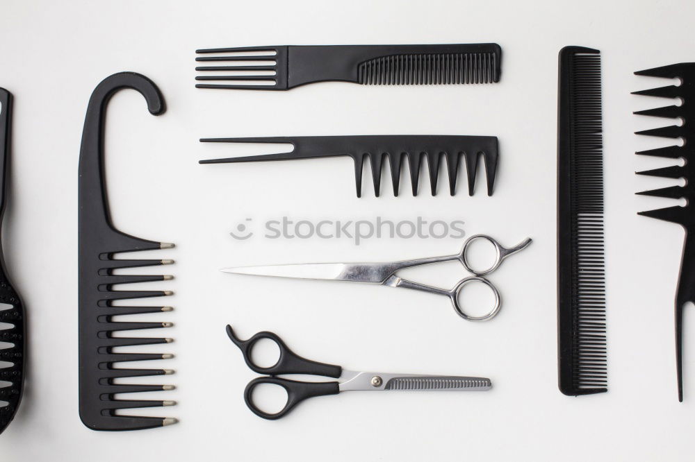 Similar – Image, Stock Photo Set of professional barber scissors