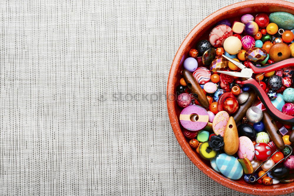 Similar – Image, Stock Photo Fashion beads in wooden bowls