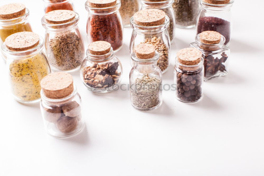 Similar – Image, Stock Photo Labeled preserving jars with different kinds of loose tea