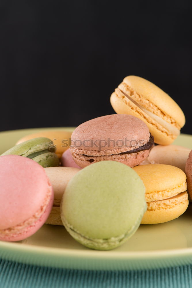 Similar – Chocolate, coffee and vanila macarons