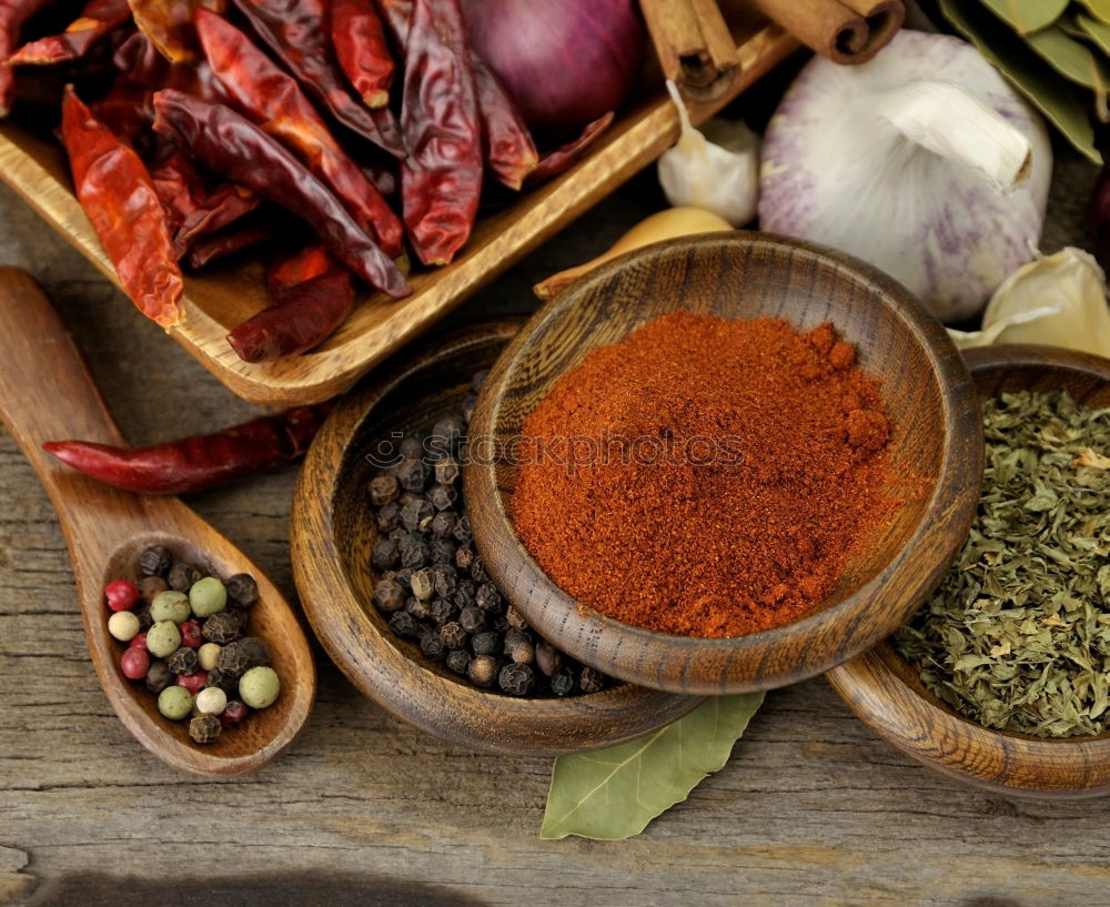 Similar – Image, Stock Photo Colourful spices on the kitchen table