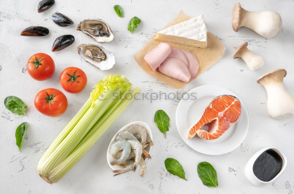 Image, Stock Photo Seafood assortment Food