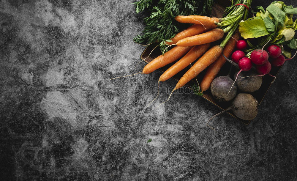 Similar – Blank black cast iron pan among the fresh vegetables