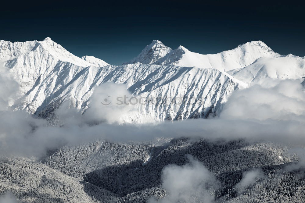 Image, Stock Photo Beautiful mountains in sunlight