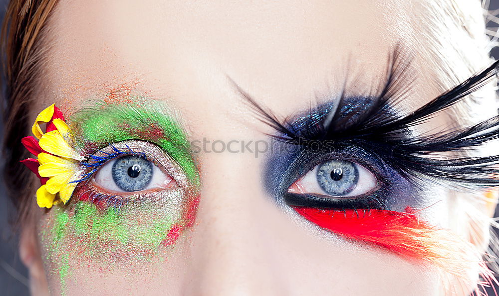 Young woman with a creative and fantasy make up