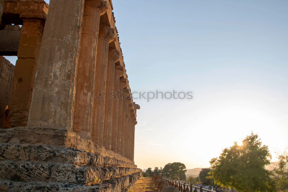 Image, Stock Photo View of the Valley of the Temples in Agrigento, Sicily, Italy