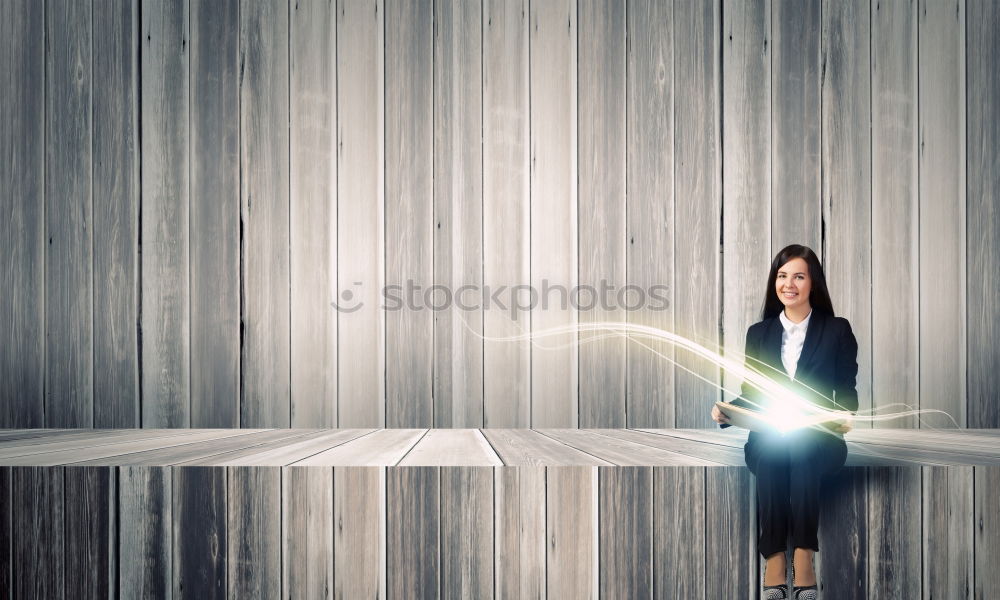 Similar – Image, Stock Photo Young woman in winter outfit