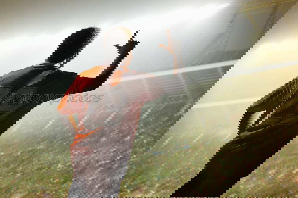 Similar – Image, Stock Photo Fans in the Laola stadium