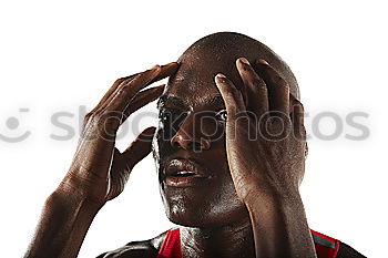 Similar – Image, Stock Photo Young man alone listening to music