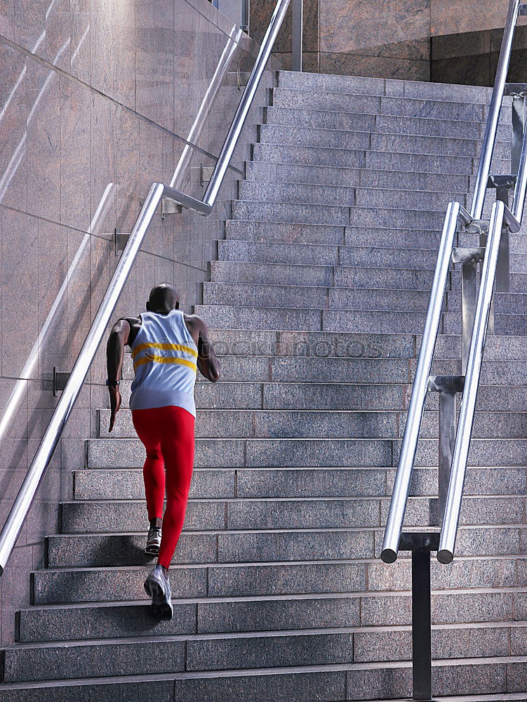 Similar – Trendy girl posing on stairs