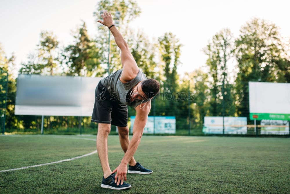 Similar – Disabled man athlete taking a break.