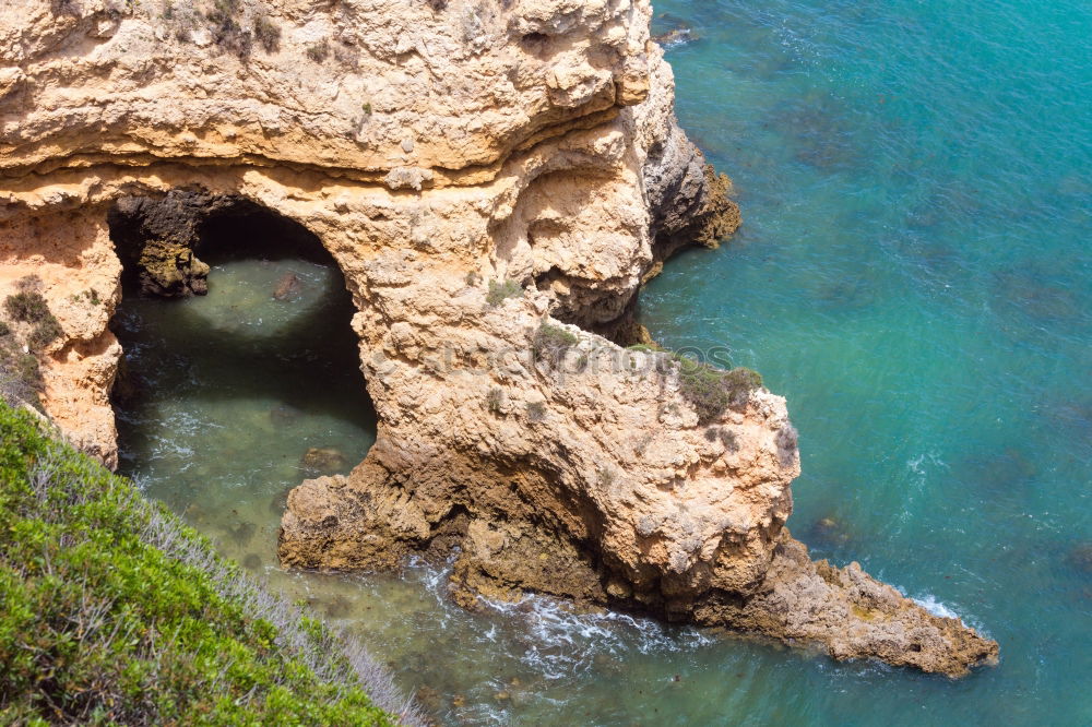 Similar – Ocean Landscape With Rocks And Cliffs At Lagos Bay Coast In Algarve, Portugal