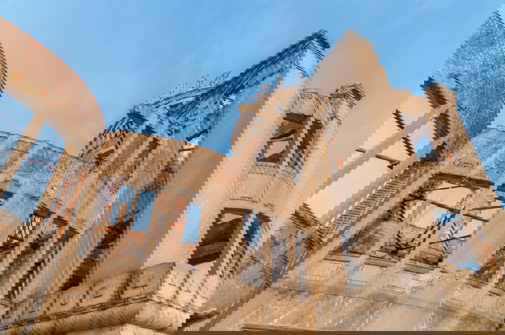 Image, Stock Photo Ruined abandoned building from below
