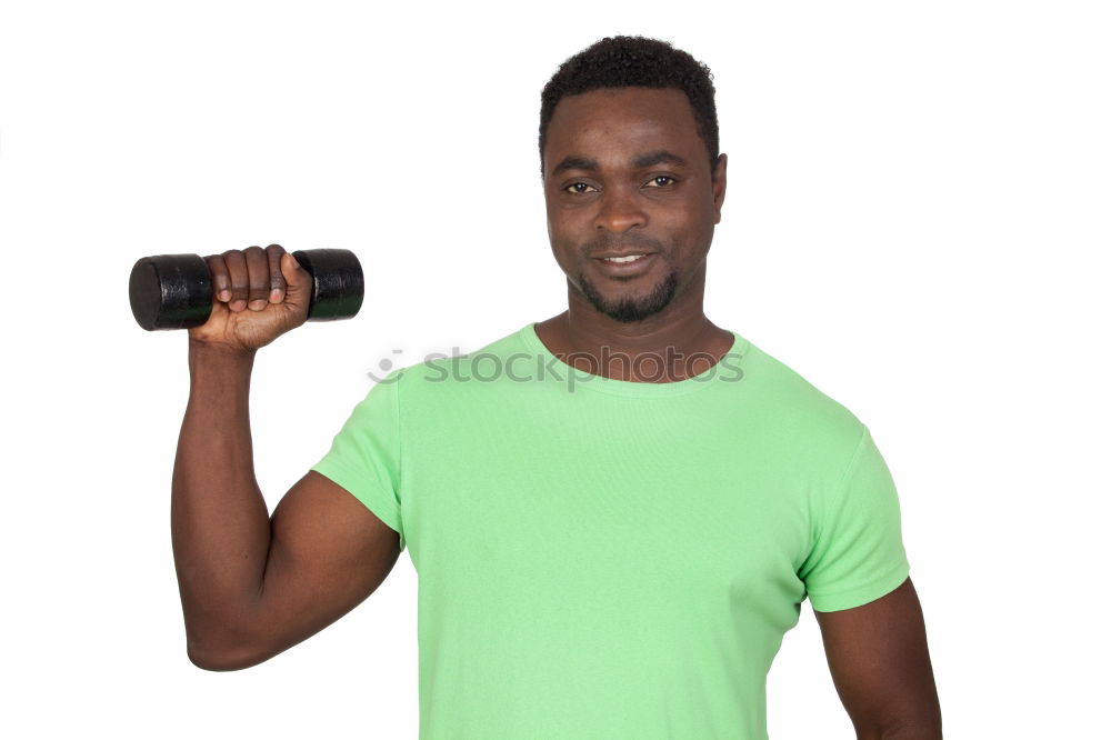 Similar – Athletic black man exercising at the park