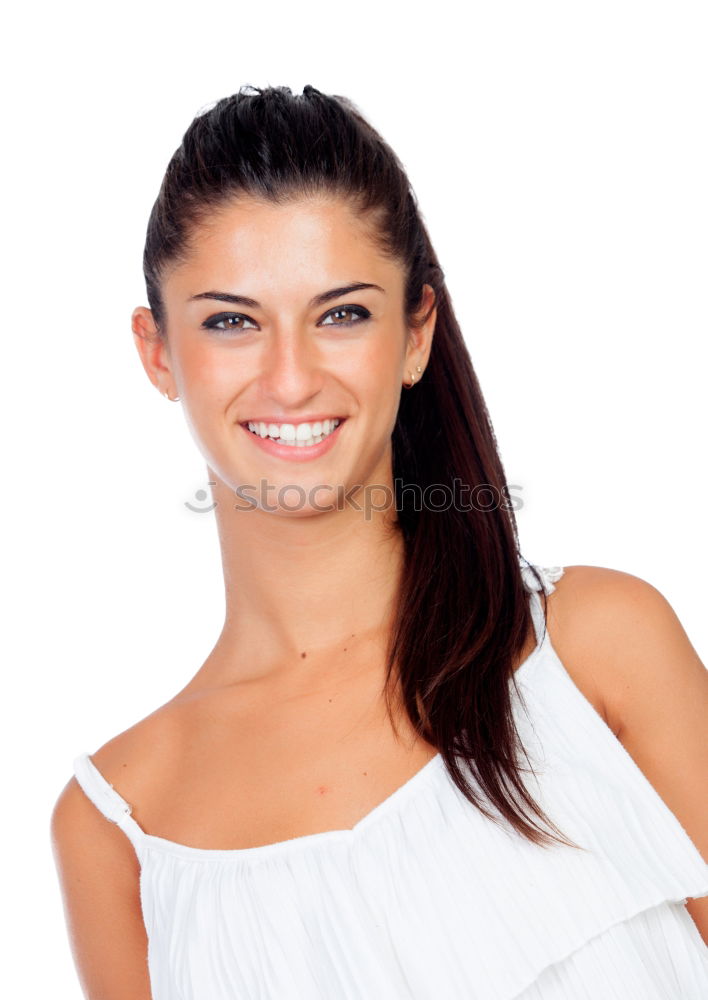 Similar – Portrait of a beautiful young woman smiling