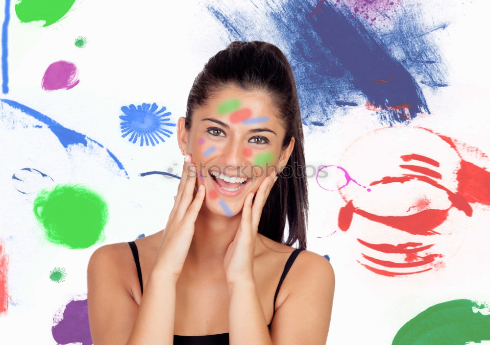 Similar – Image, Stock Photo Young woman is drawing in an art class