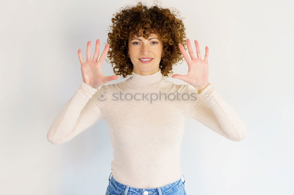 Similar – Image, Stock Photo Woman next to a billowing curtain