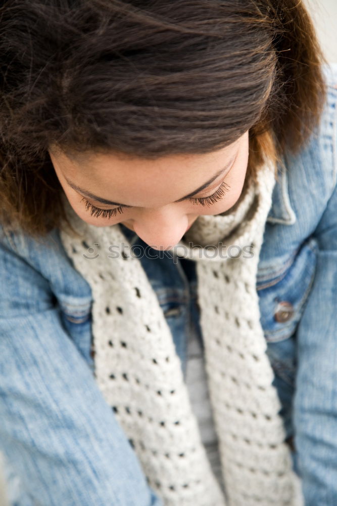 Similar – Image, Stock Photo Young woman sitting reading on urban steps