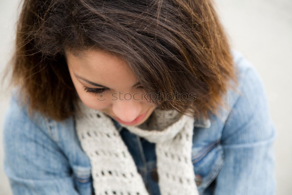Image, Stock Photo Beautiful young African American woman, model of fashion, with afro hairstyle and green eyes