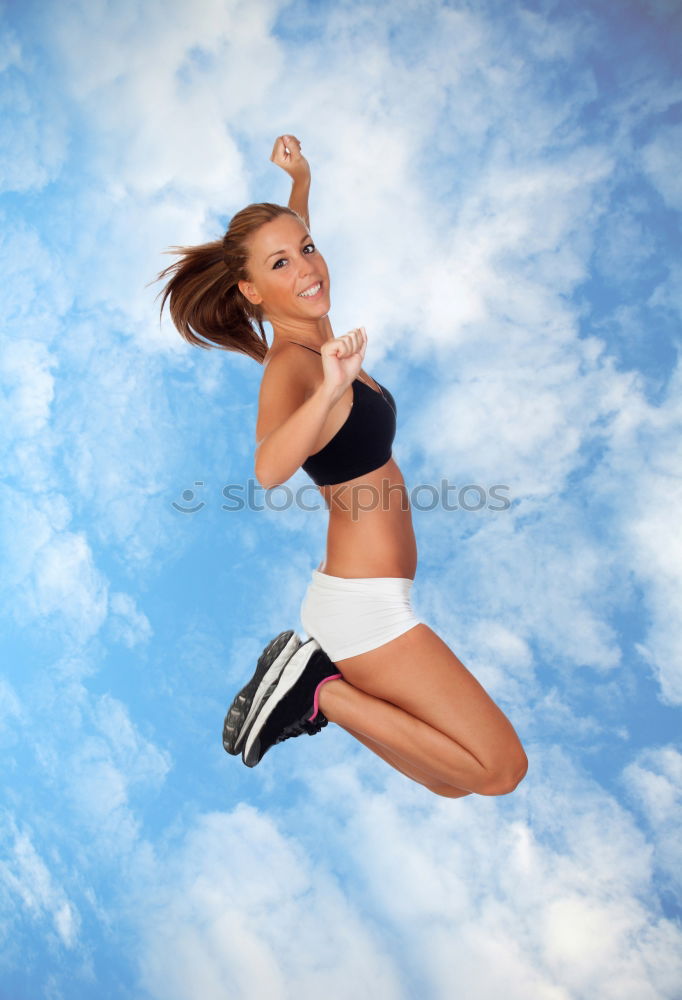 Similar – Foto Bild sommer. springen feminin 1